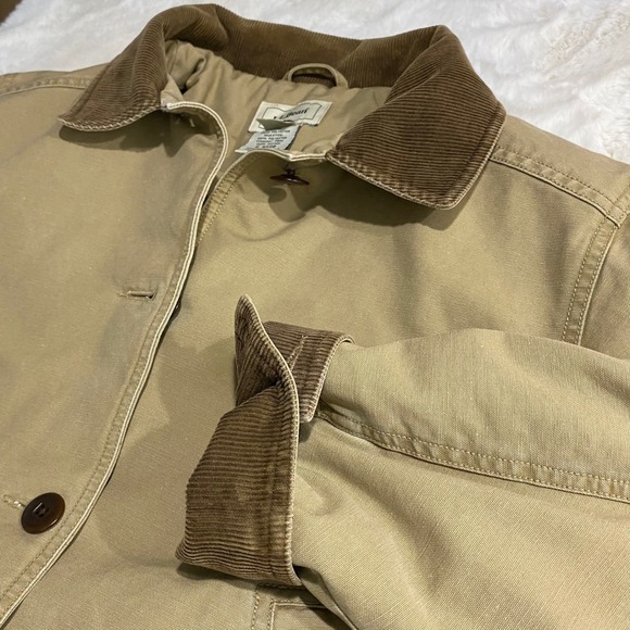 L.L. Bean Jackets & Blazers - LL Bean Chore Original Field Coat Tan Cotton Canvas Thinsulate Jacket Y2K 90s